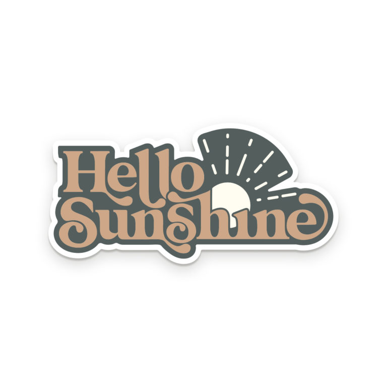 Hello Sunshine Sticker Ruff House Print Shop