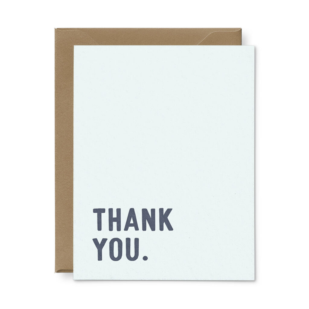 Simple Thank You Card - Ruff House Print Shop