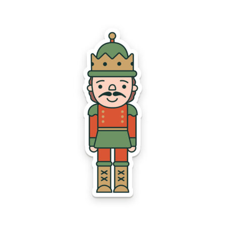 nutcracker sticker green crown