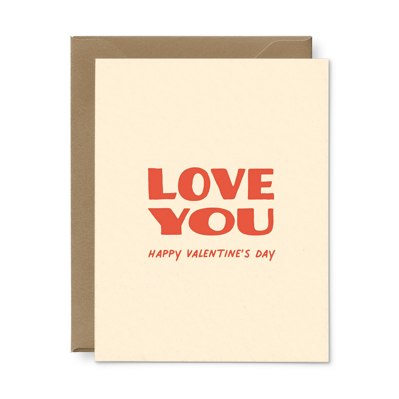 Love You Valentine's Day Greeting Card - Ruff House Print Shop